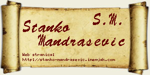Stanko Mandrašević vizit kartica